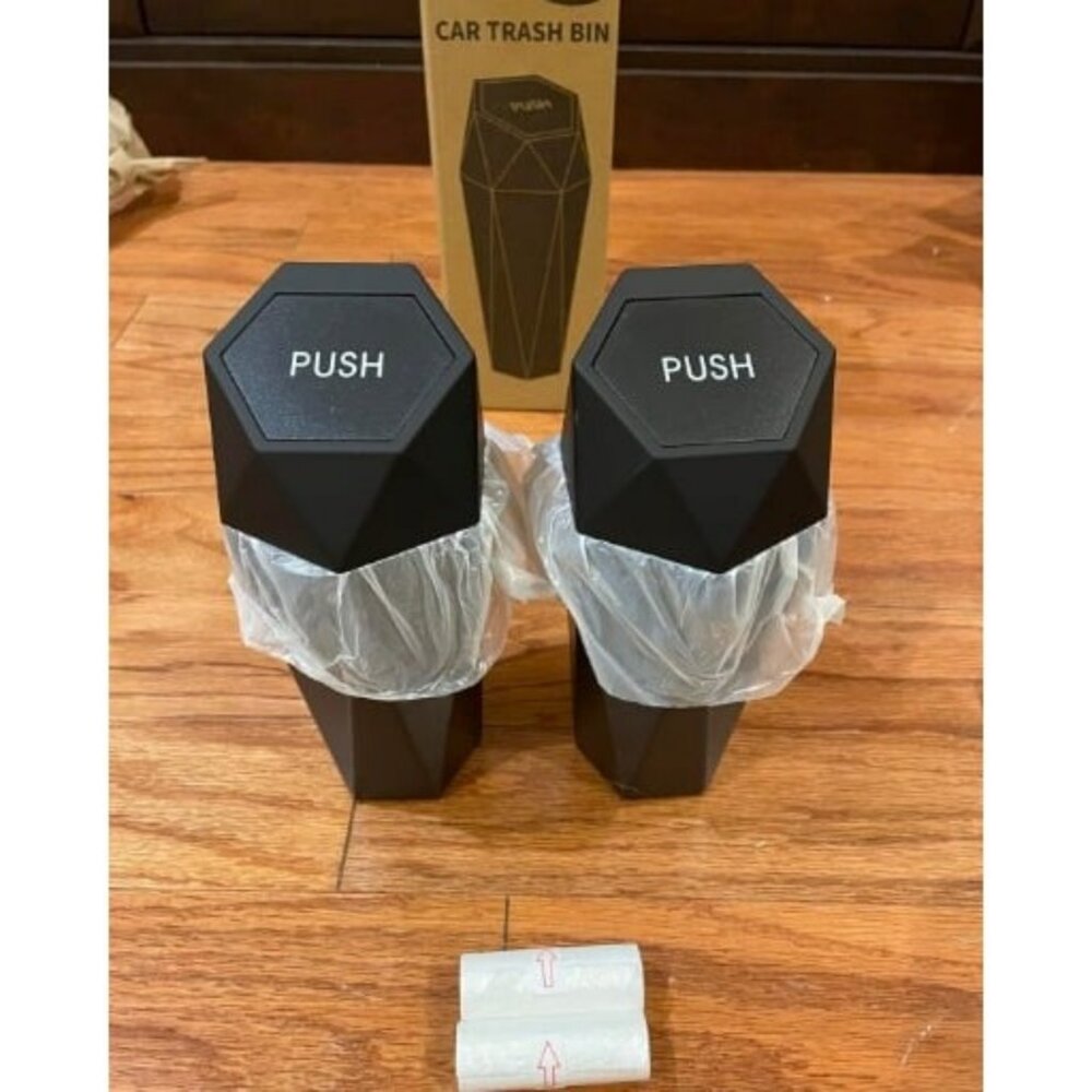 Car Trash Can with Lid - 2 Pack, Mini Essential Car Accessories for Interior